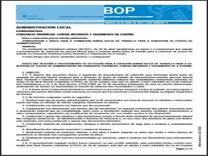 Lista total de notas del proceso de selección para la creación de una bolsa de trabajo para la cobertura de puestos de administrativo en el Consorcio Provincial Contraincendios e Salvamento da Coruña